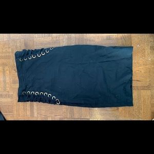 Midi black pencil skirt - size m/s
